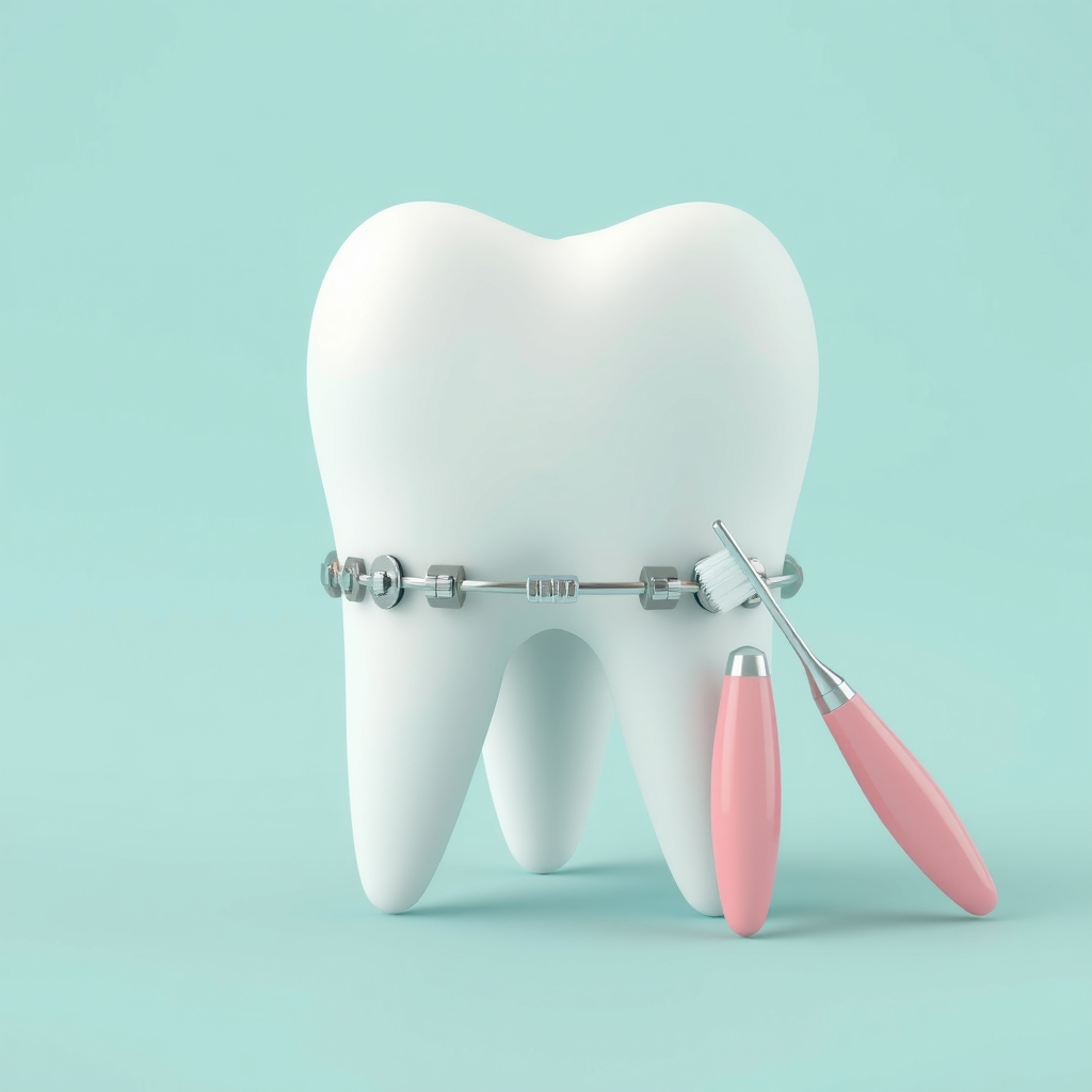 Illustration: How to Clean Teeth and Gums Properly When You Have Braces